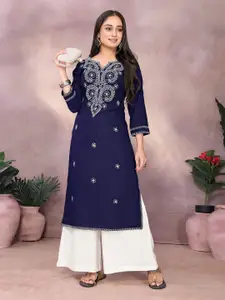 Rangita Women Floral Embroidered Thread Work Kurta