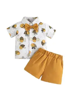 StyleCast x Revolte Boys Bees Printed Shirt With Shorts