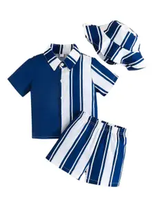 StyleCast x Revolte Boys Colourblocked Shirt With Shorts