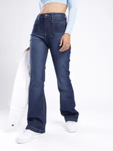 glitchez Women Bootcut Light Fade Stretchable Jeans