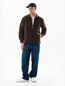 Snitch Men Lightweight Bomber Textured Jacket