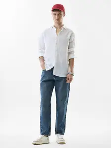 Snitch Men Relaxed Fit Mid-Rise Light Fade Jeans