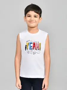 Lux Cozi Boys Typography Printed Pure Cotton T-shirt with Shorts