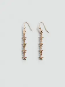 MANGO Contemporary Star-Shaped Drop Earrings