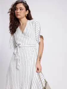 Stylecast X Hersheinbox Striped A-Line Midi Dress