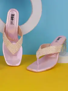 BAESD Women Embellished Block Sandals