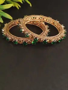 LAVAZZA Set Of 2 Amercian Diamond Studded Kada Bangles