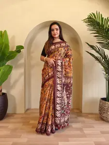 Anouk Kalamkari Printed Chanderi Saree