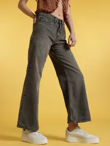 glitchez Women Faded Relaxed Wide Leg Jeans