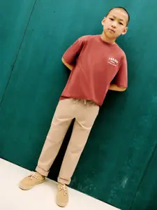 Mango Kids Boys Regular Fit Pleated Trousers