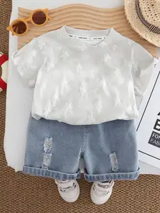 StyleCast x Revolte Boys Woven Design T-shirt With Capris