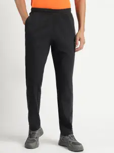 Reebok Men Textured Mid-Rise Track Pants