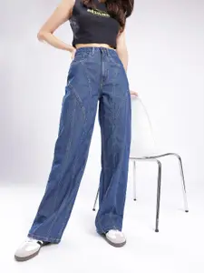 glitchez Women Wide Leg High-Rise Jeans