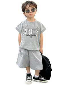 StyleCast x Revolte Boys Printed T-shirt With Shorts