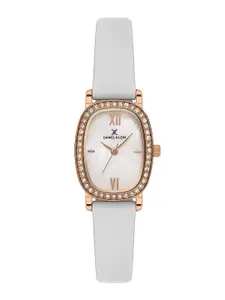 Daniel Klein Women Embellished Dial & Leather Straps Analogue Watch DK.1.13943-5