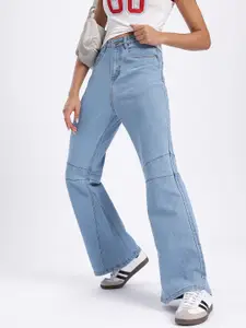 glitchez Women Paneled Bootcut Flare Jeans