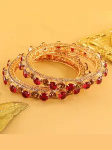 LAVAZZA Set Of 2 Amercian Diamond Studded Kada Bangles