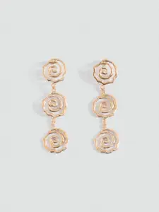 MANGO Circular Shaped Drop Earrings