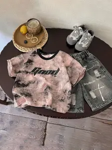 StyleCast x Revolte Boys Printed T-shirt With Shorts