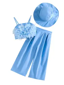 StyleCast x Revolte Girls Square Neck Sleeveless Top With Palazzos