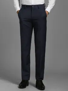 Louis Philippe Men Textured Mid-Rise Formal Trousers
