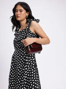 Stylecast X Hersheinbox Polka Dotted A-Line Midi Dress