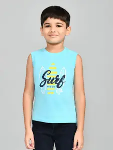 Lux Cozi Boys Typography Printed Round Neck Pure Cotton T-shirt With Shorts