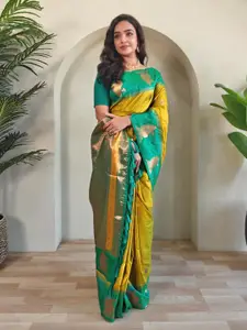 Anouk Woven Design Zari Silk Blend Banarasi Saree