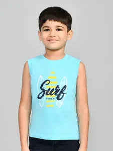 Lux Cozi Boys Typography Printed Round Neck Pure Cotton T-shirt With Shorts