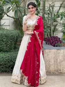 Aika Embroidered Ready to Wear Lehenga & Unstitched Blouse With Dupatta