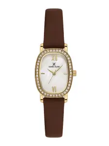Daniel Klein Women Premium lady Embellished Leather Straps Analogue Watch DK.1.13943-3