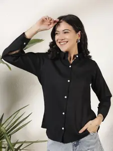 DressBerry Spread Collar Long Sleeves Comfort Casual Shirt