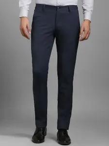 Louis Philippe Men Textured Slim Fit Trousers