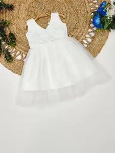 Shoryam Fashion Floral Net Fit & Flare Dress