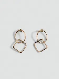 MANGO Contemporary Inter-wined Design Drop Earrings