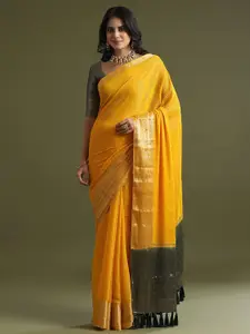 Saree Mall Woven Design Zari Pure Chiffon Leheriya Sarees