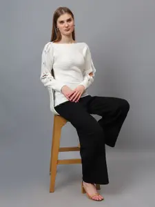 Fashion Gaiia Women Boat Neck Sweaters