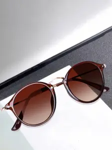 DEXENT COLLECTION Women Round Vintage Sunglasses With UV Protected Lens