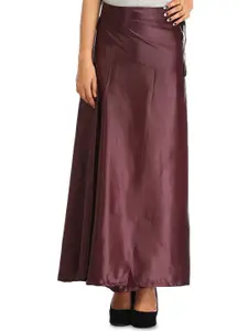 Exotic India Plain Wrap-Around Maxi Satin Skirt