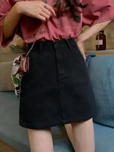 StyleCast High Waist Straight Above Knee Skirt