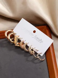 Celestique Set Of 5 Contemporary Korean Hoop Earrings