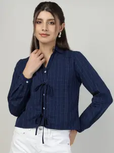 Sands of India Women Checked Casual Shirt