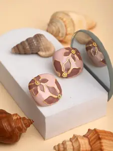 Anvik Gold-Plated Square Shaped Enamelled Studs