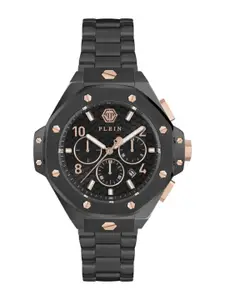 PHILIPP PLEIN Brass Dial & Stainless Steel Bracelet Style Straps Analogue Watch PWPRA0424