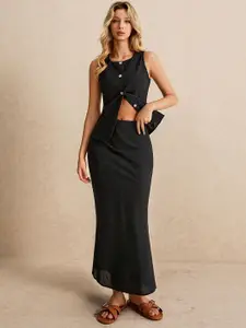 Chemistry Round Neck Waistcoat With Skirt Co-Ords