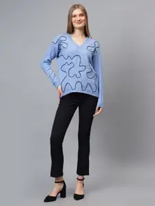 Fashion Gaiia Women Self Design Pullover