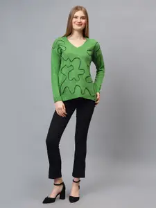 Fashion Gaiia Women Self Design Pullover Sweater