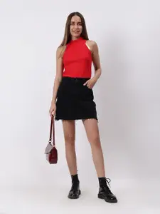 Fashion Gaiia Women Ribbed Sleeveless Sweater Vest Top