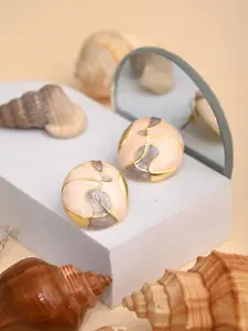 Anvik Gold-Plated Circular Shaped Enamelled Studs