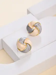 Anvik Gold-Plated Geometric Shaped Enamelled Studs